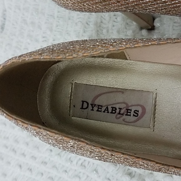 𝅺dyeables 11B peep toe shoes Sari champagne - Picture 3 of 8